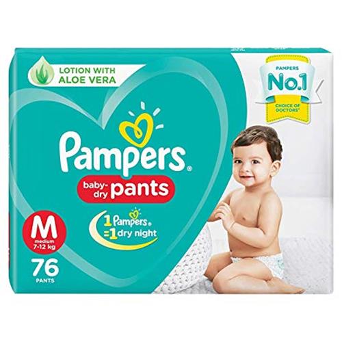 PAMPERS PANTS M (7-12kg) 76 PANTS
